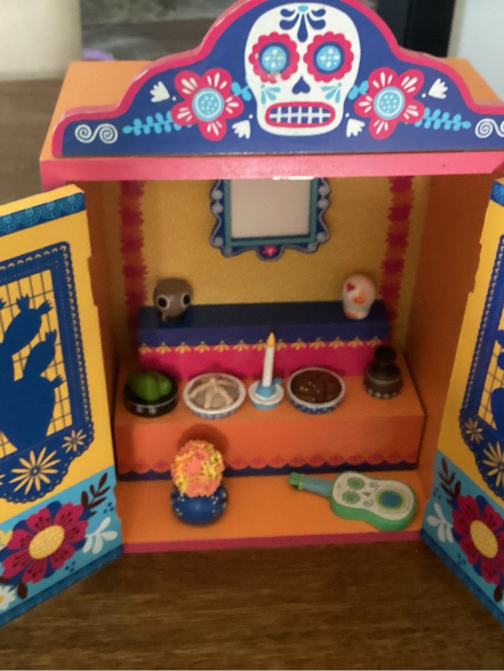 Day of the Dead Mini Altar Playset – Orange & Blue